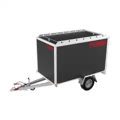 Totalvekt  1300 kg ● Nyttelast  870 kg ● Kassem&aring;l L/B/H 255/150/150cm