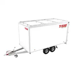 Totalvekt  2600 kg ● Nyttelast  1885 kg ● Kassem&aring;l L/B/H 370/180/180cm